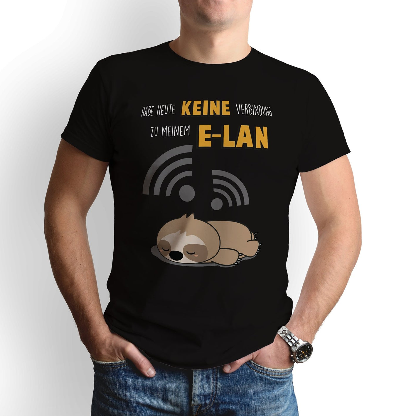 Bild: T-Shirt - Faultier Habe heute keine Verbindung zu meinem E-LAN Geschenkidee