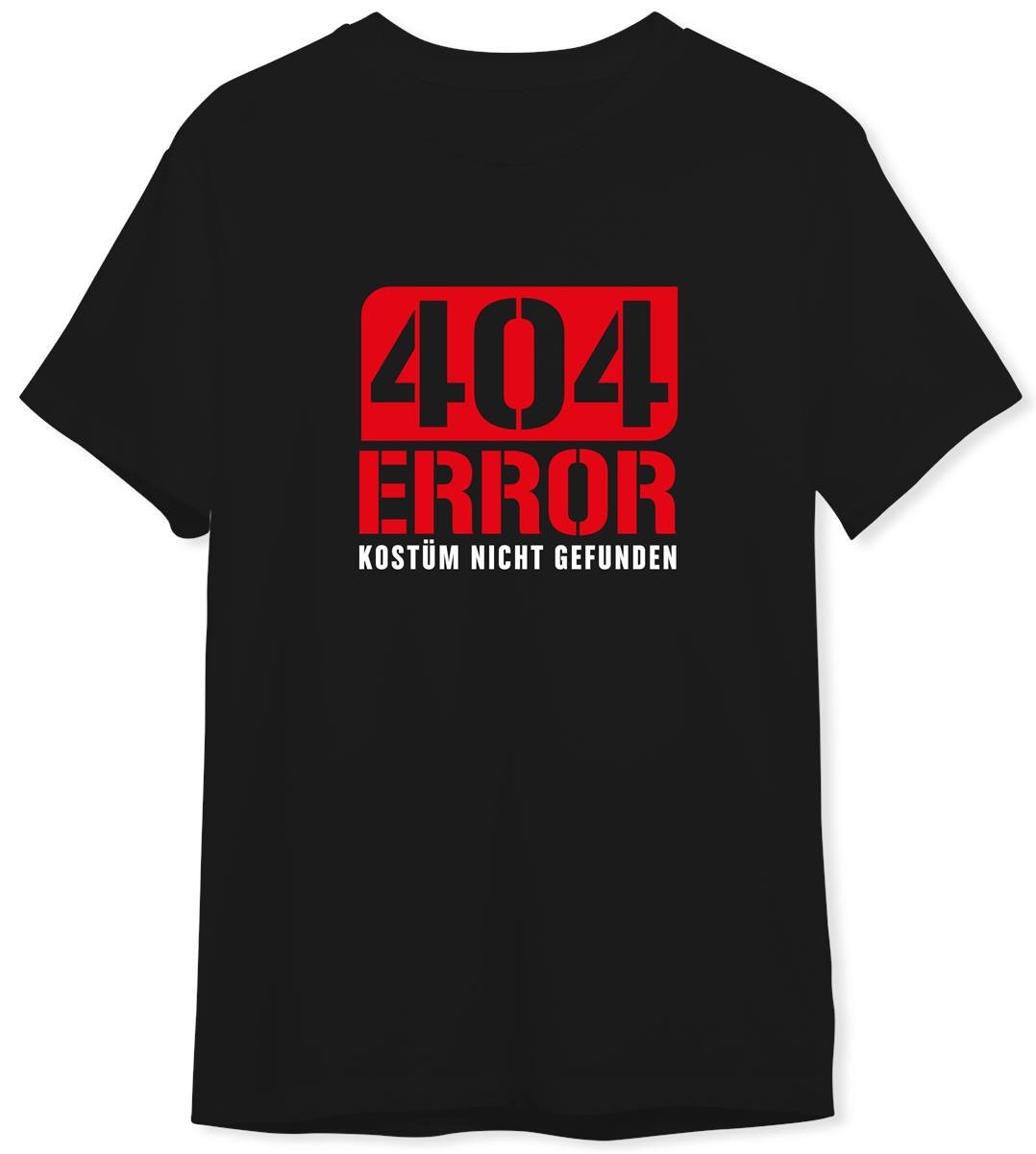 Bild: T-Shirt Herren - 404 Error Kostüm nicht gefunden Geschenkidee