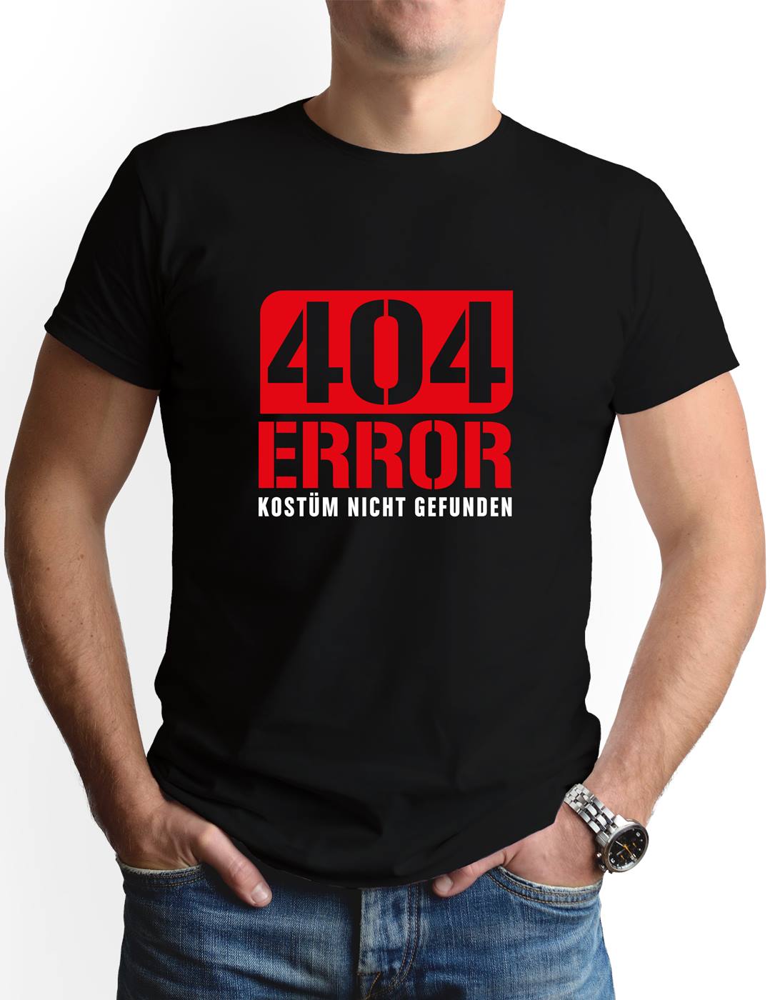 Bild: T-Shirt Herren - 404 Error Kostüm nicht gefunden Geschenkidee