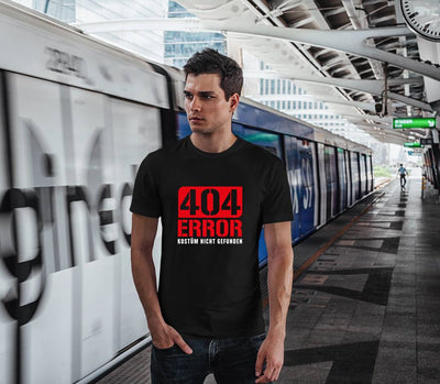 Bild: T-Shirt Herren - 404 Error Kostüm nicht gefunden Geschenkidee