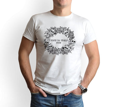 Bild: T-Shirt Herren - Bevor du fragst NEIN - Skull Statement Geschenkidee