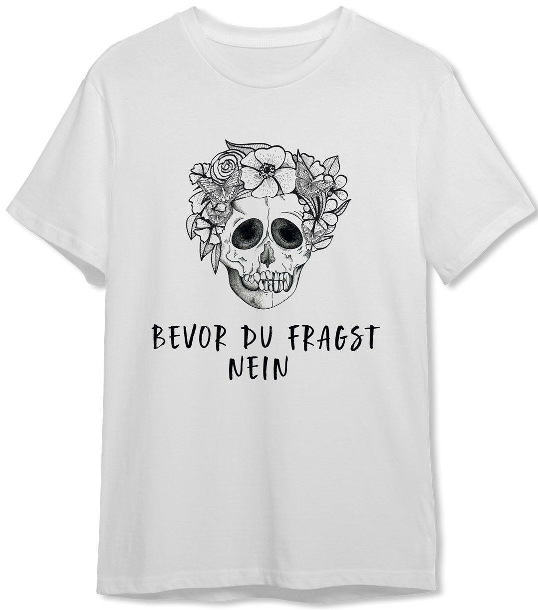 Bild: T-Shirt Herren - Bevor du fragst NEIN - Totenkopf Geschenkidee