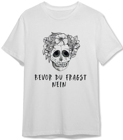 Bild: T-Shirt Herren - Bevor du fragst NEIN - Totenkopf Geschenkidee