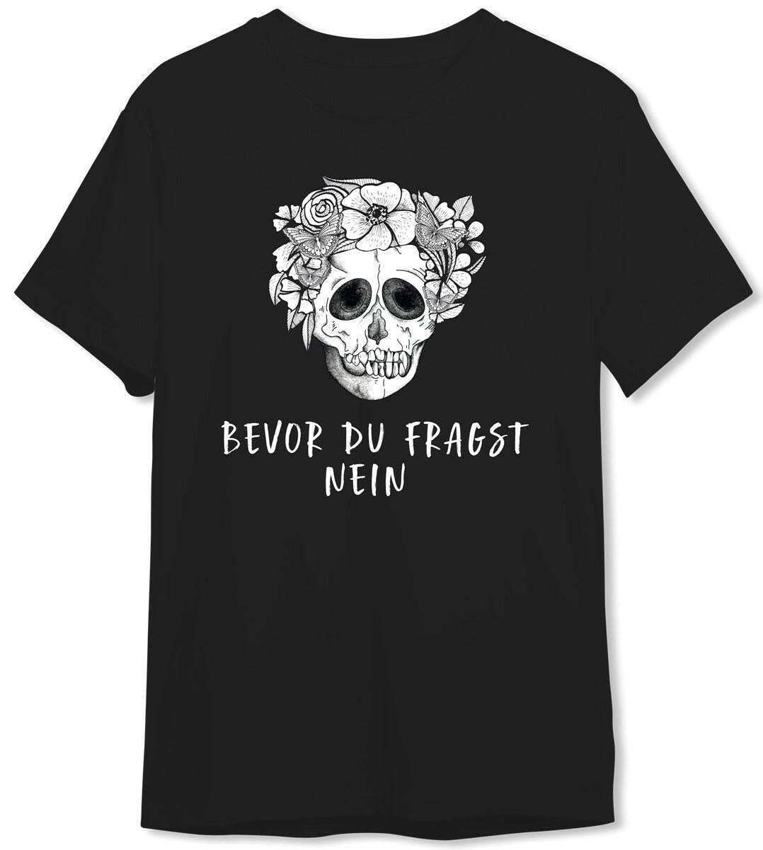 Bild: T-Shirt Herren - Bevor du fragst NEIN - Totenkopf Geschenkidee