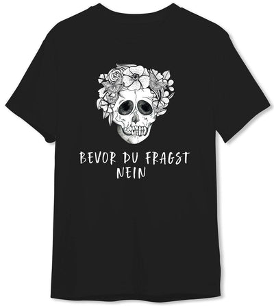 Bild: T-Shirt Herren - Bevor du fragst NEIN - Totenkopf Geschenkidee