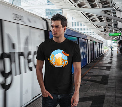 Bild: T-Shirt Herren - Bier Brezel Wurst Geschenkidee