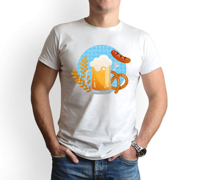 Bild: T-Shirt Herren - Bier Brezel Wurst Geschenkidee