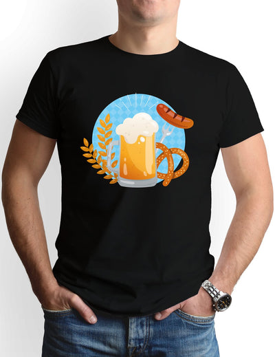 Bild: T-Shirt Herren - Bier Brezel Wurst Geschenkidee