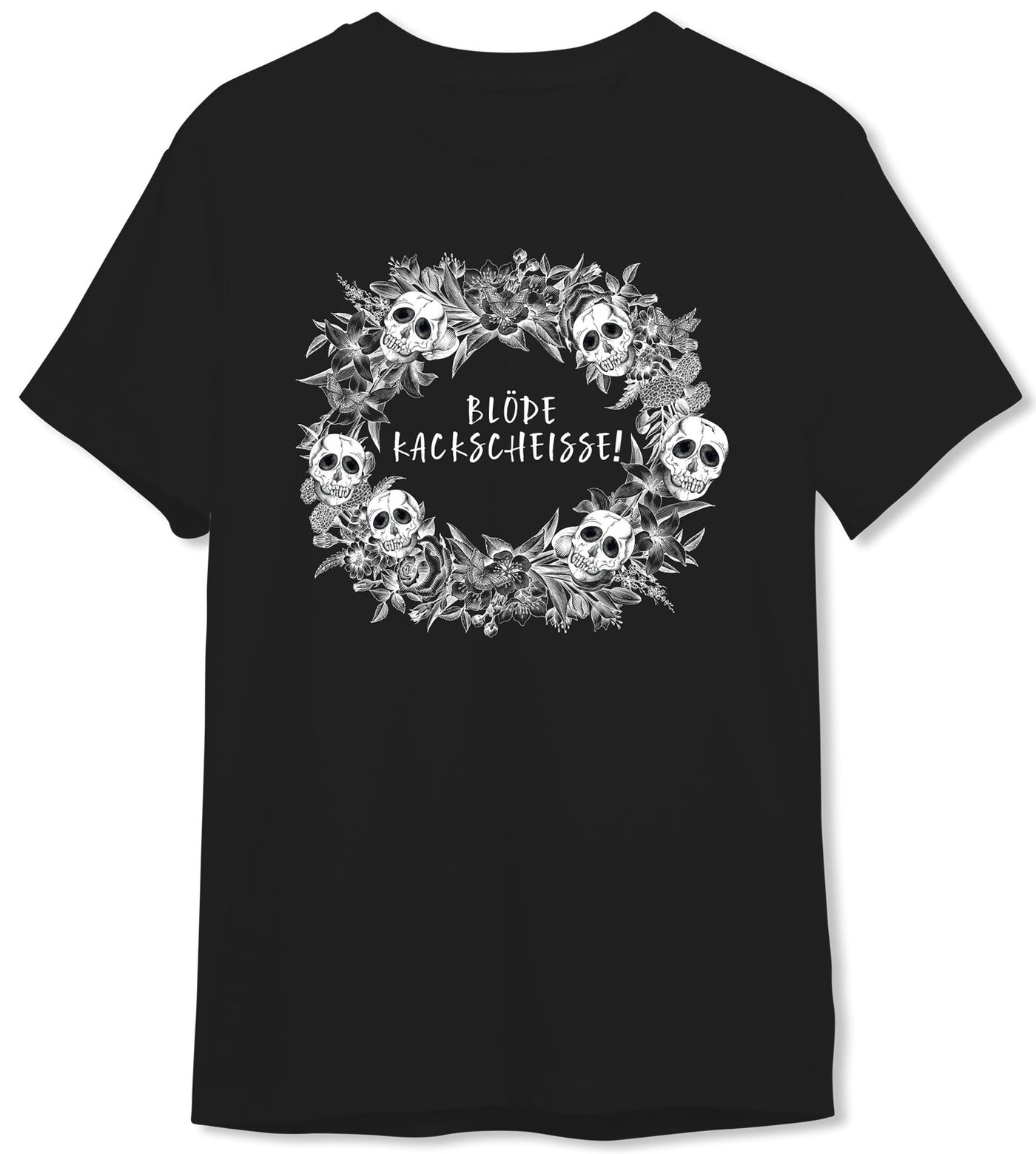 Bild: T-Shirt Herren - Blöde Kackscheisse! - Skull Statement Geschenkidee