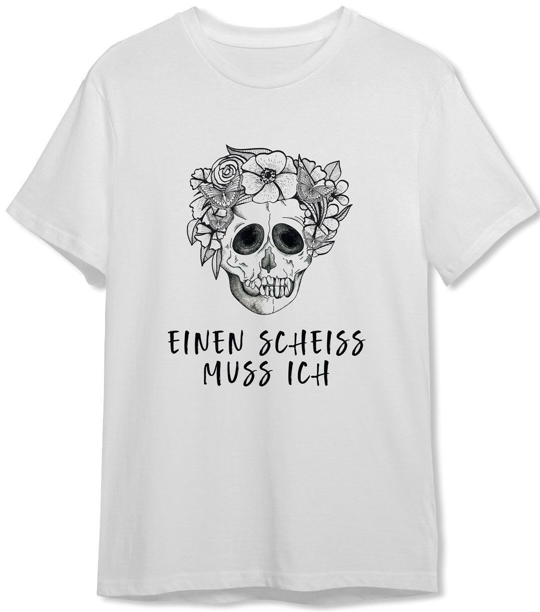 Bild: T-Shirt Herren - Einen Scheiss muss ich - Totenkopf Geschenkidee