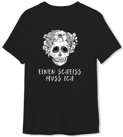 Bild: T-Shirt Herren - Einen Scheiss muss ich - Totenkopf Geschenkidee