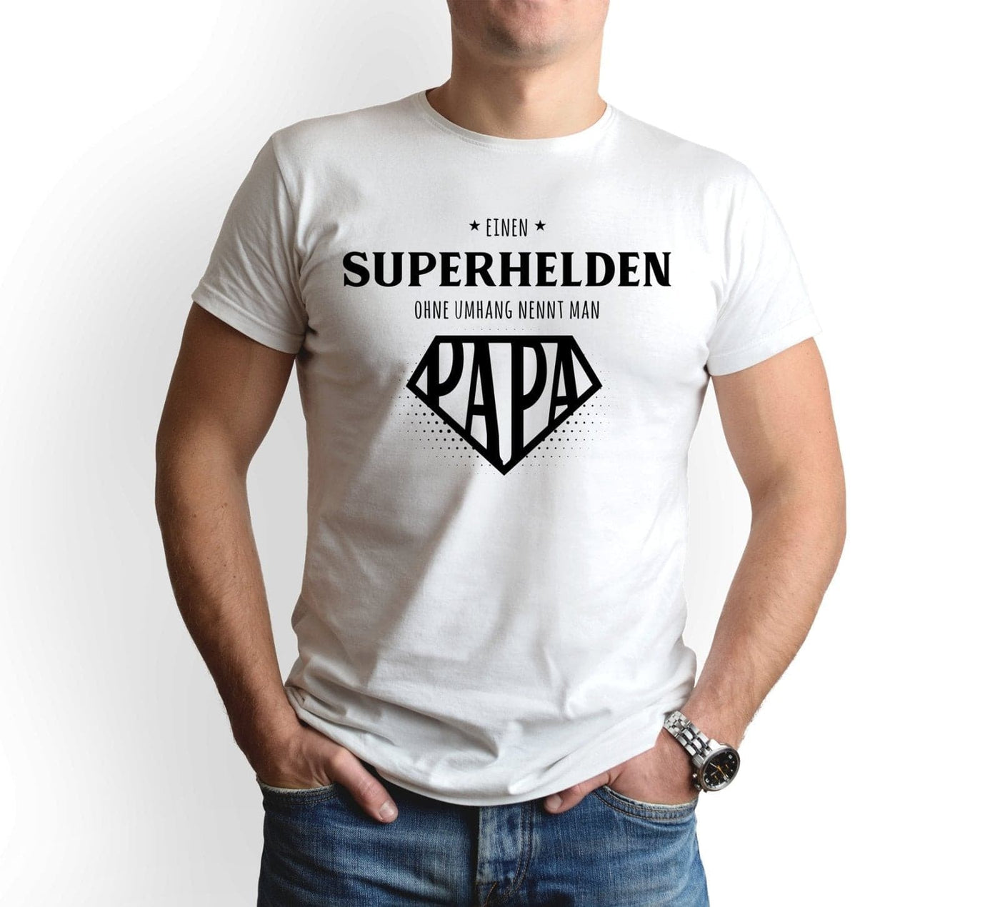 Bild: T-Shirt Herren - Einen Superhelden ohne Umhang nennt man Papa Geschenkidee