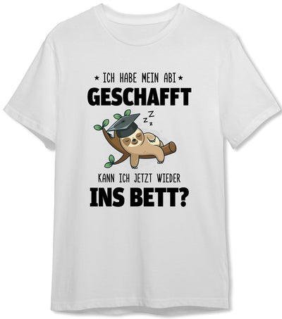 Bild: T-Shirt Herren - Faultier - Ich habe mein Abi geschafft. Kann ich jetzt wieder ins Bett? - V2 Geschenkidee