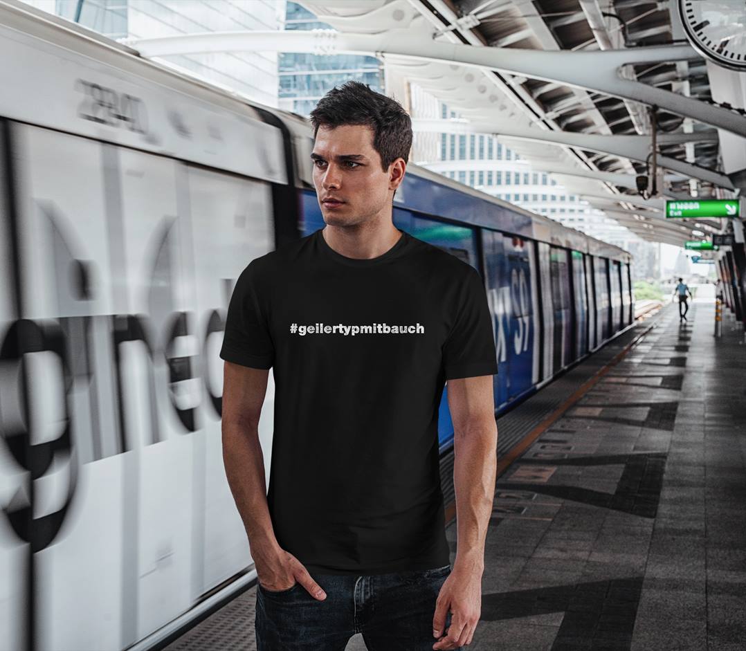 Bild: T-Shirt Herren - #geilertypmitbauch Geschenkidee