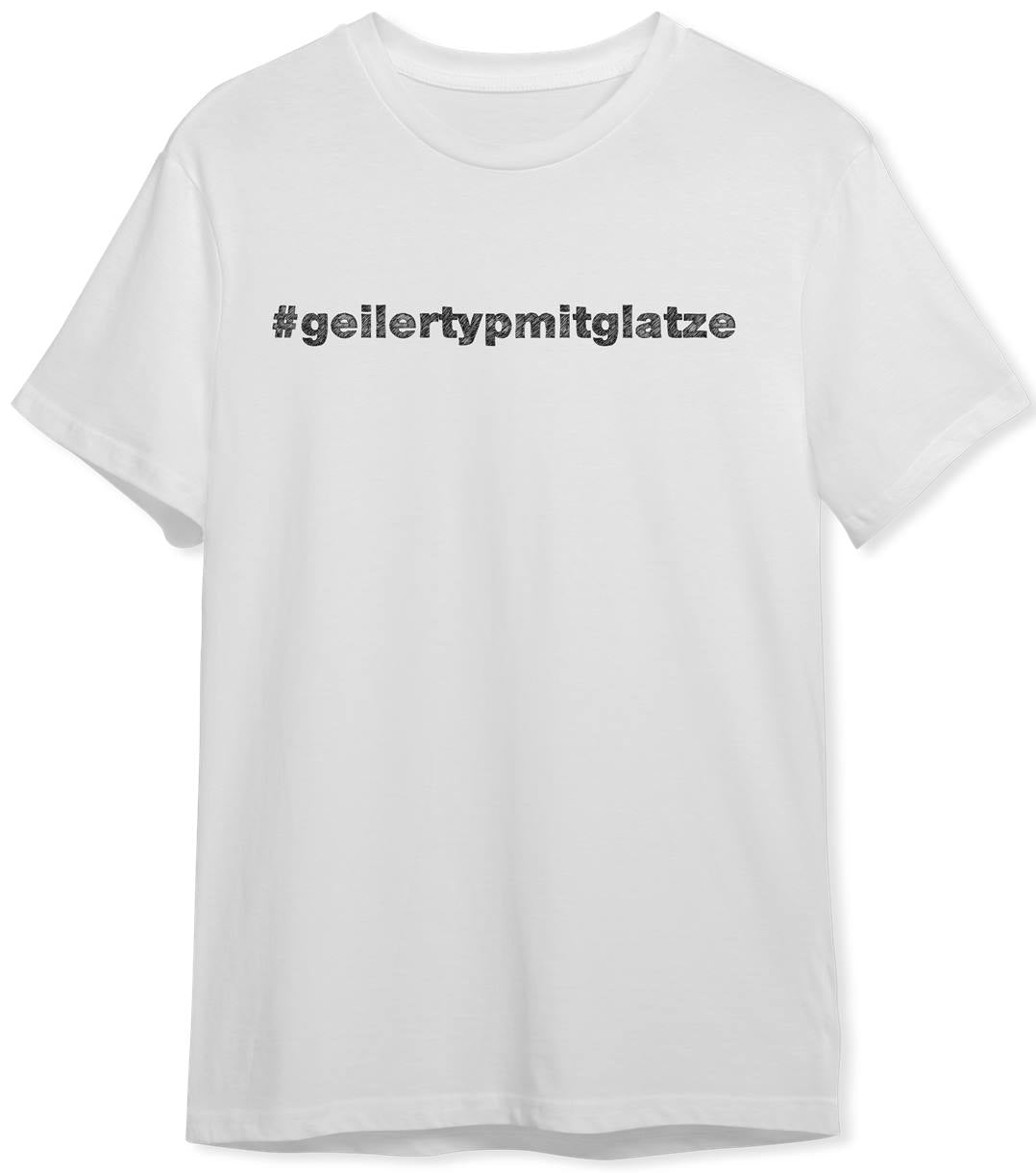 Bild: T-Shirt Herren - #geilertypmitglatze Geschenkidee