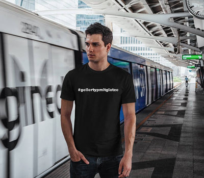 Bild: T-Shirt Herren - #geilertypmitglatze Geschenkidee