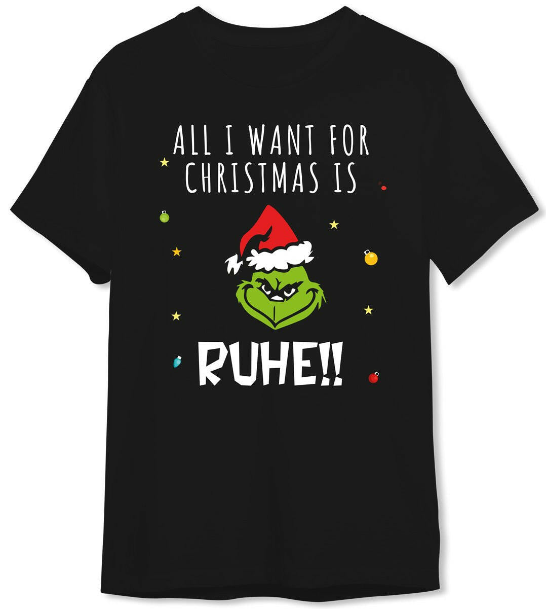 Bild: T-Shirt Herren - Grinch - All I want for Christmas is Ruhe! (Gesicht) Geschenkidee