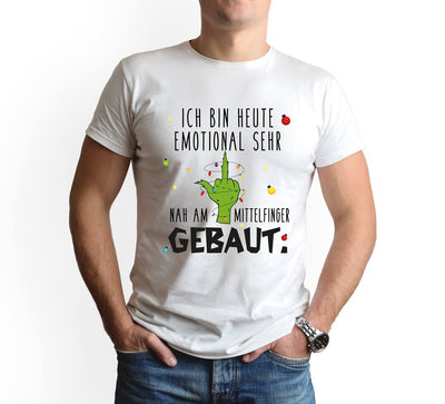 Bild: T-Shirt Herren - Grinch - Ich bin heute emotional sehr nah am Mittelfinger gebaut. Geschenkidee