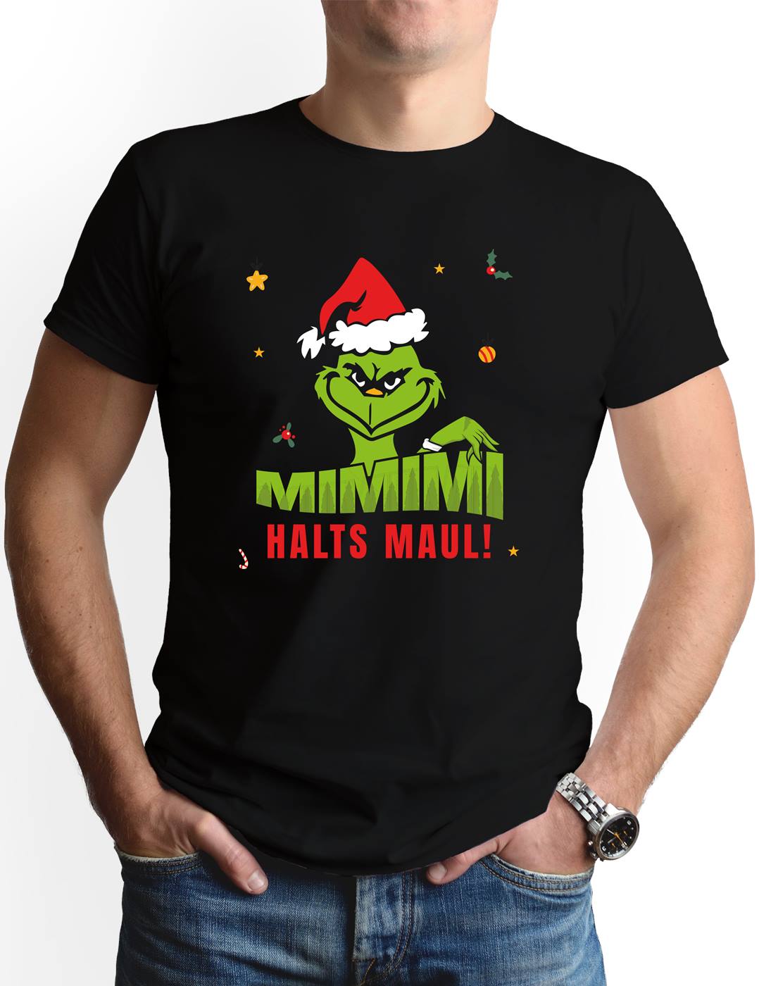 Bild: T-Shirt Herren - Grinch - Mimimi Halts Maul! Geschenkidee