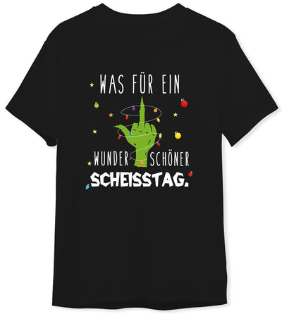 Bild: T-Shirt Herren - Grinch - Was für ein wunderschöner Scheisstag. (Mittelfinger) Geschenkidee