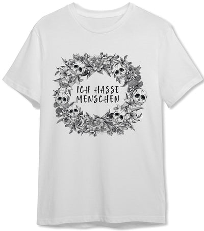 Bild: T-Shirt Herren - Ich hasse Menschen - Skull Statement Geschenkidee