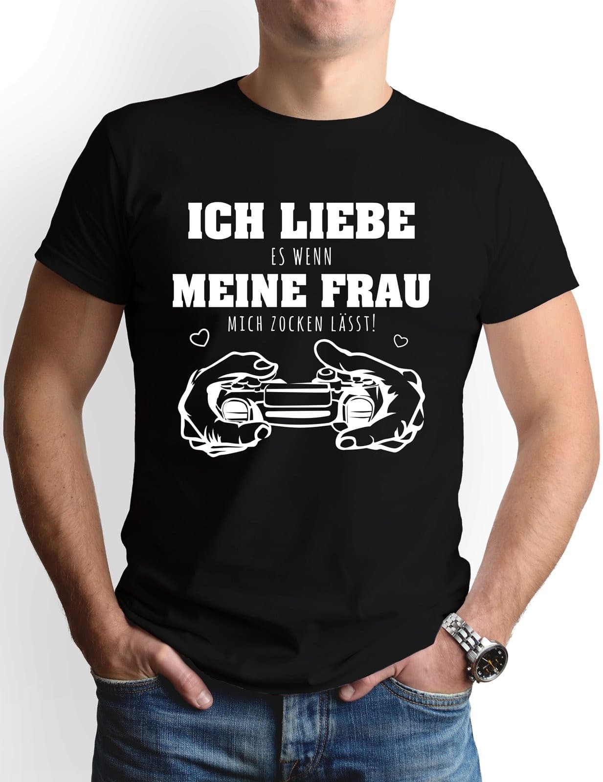 Bild: T-Shirt Herren - Ich liebe es, wenn meine Frau mich zocken lässt! Geschenkidee