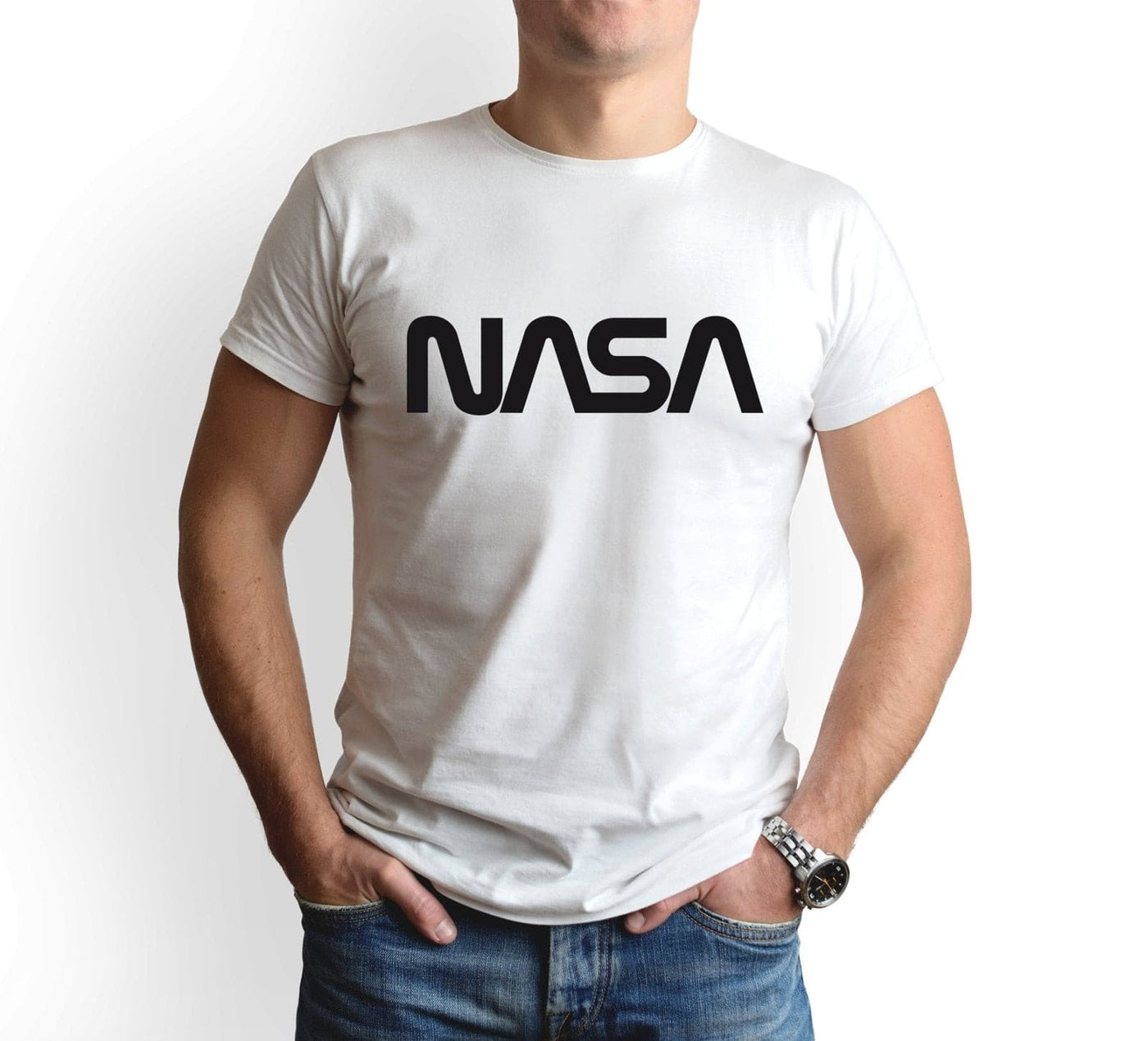 Bild: T-Shirt Herren - NASA Worm Logo Geschenkidee