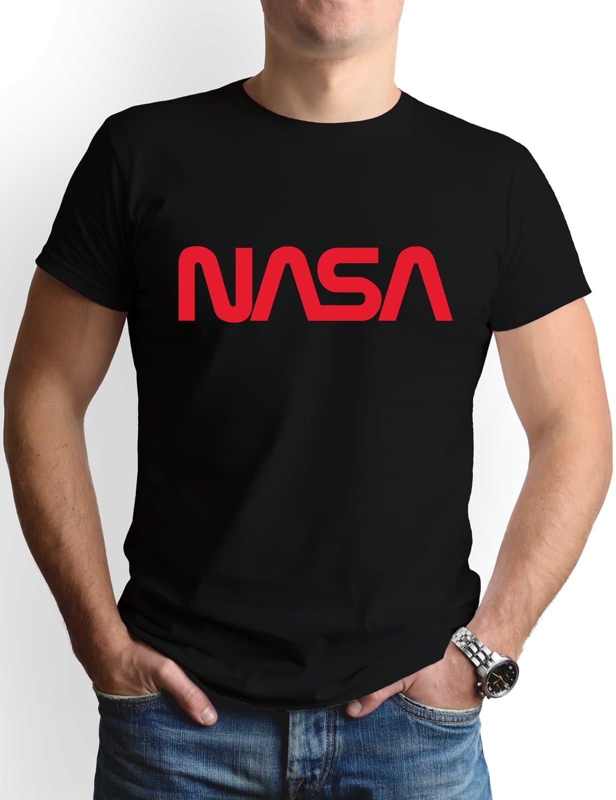Bild: T-Shirt Herren - NASA Worm Logo Geschenkidee