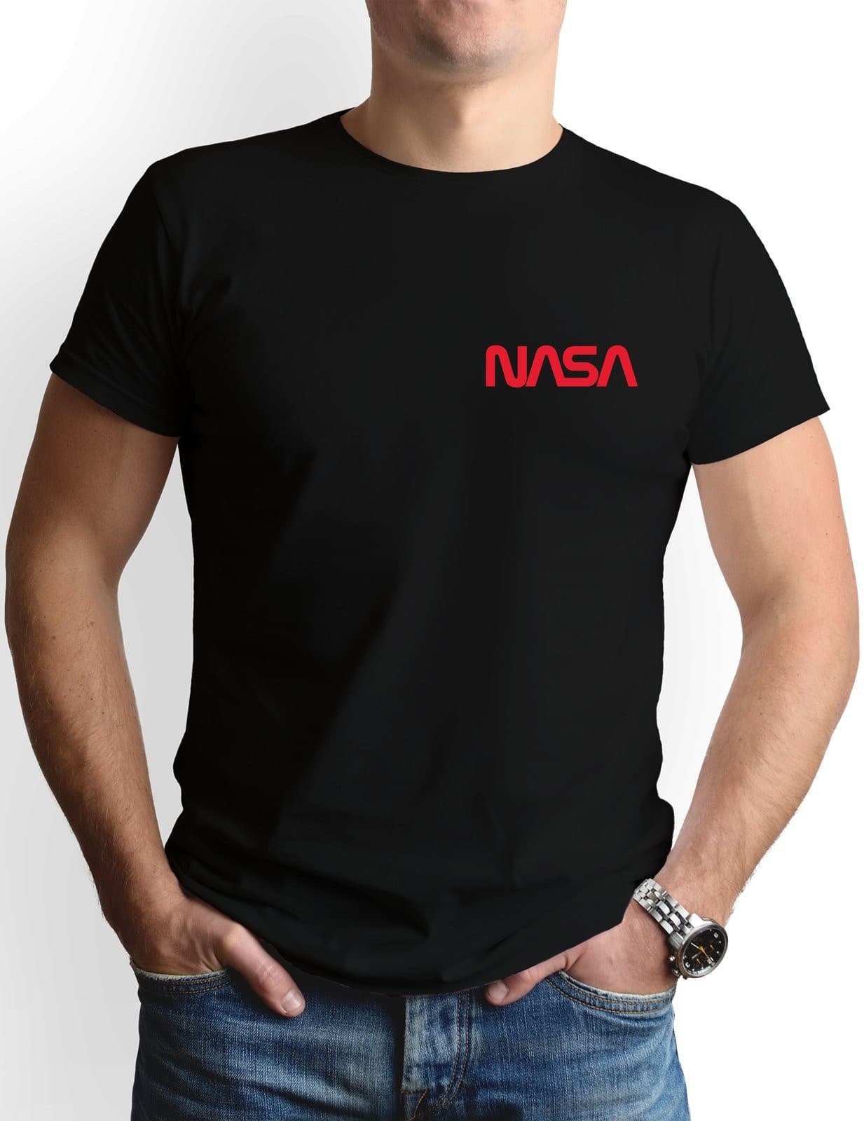 Bild: T-Shirt Herren - NASA Worm Logo (Klein) Geschenkidee