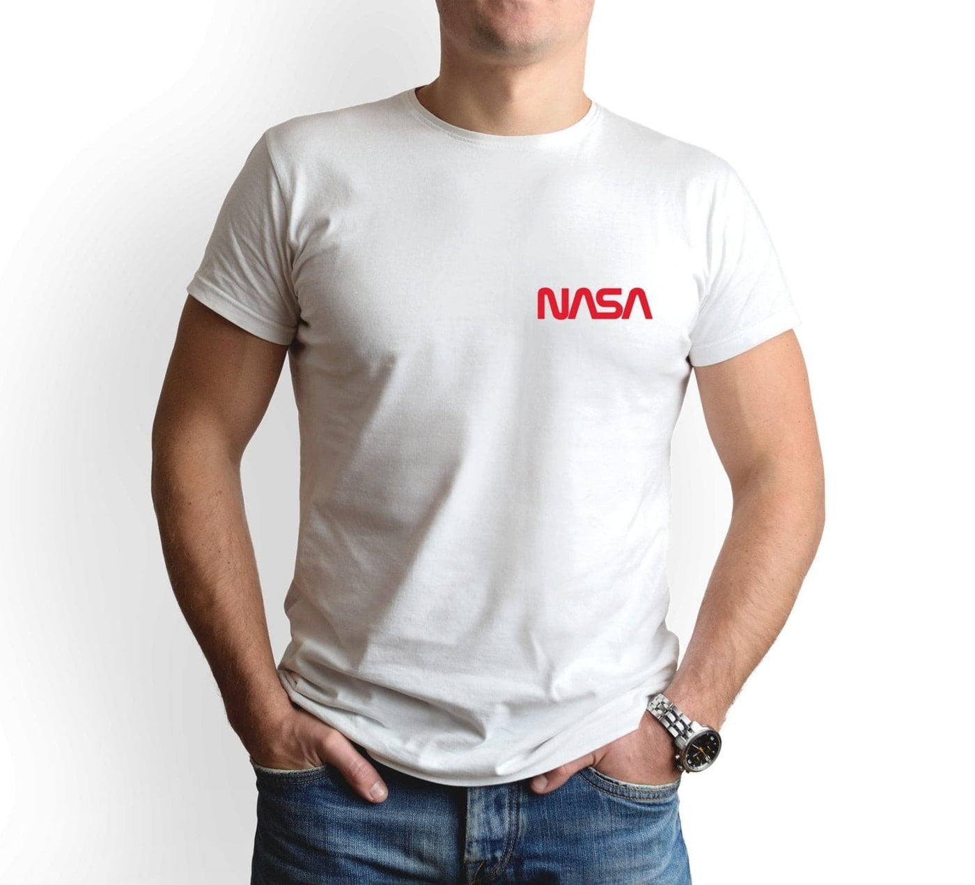 Bild: T-Shirt Herren - NASA Worm Logo (Klein) Geschenkidee