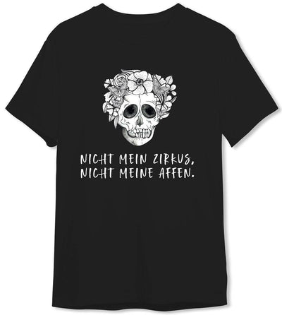 Bild: T-Shirt Herren - Nicht mein Zirkus, nicht meine Affen. - Totenkopf Geschenkidee