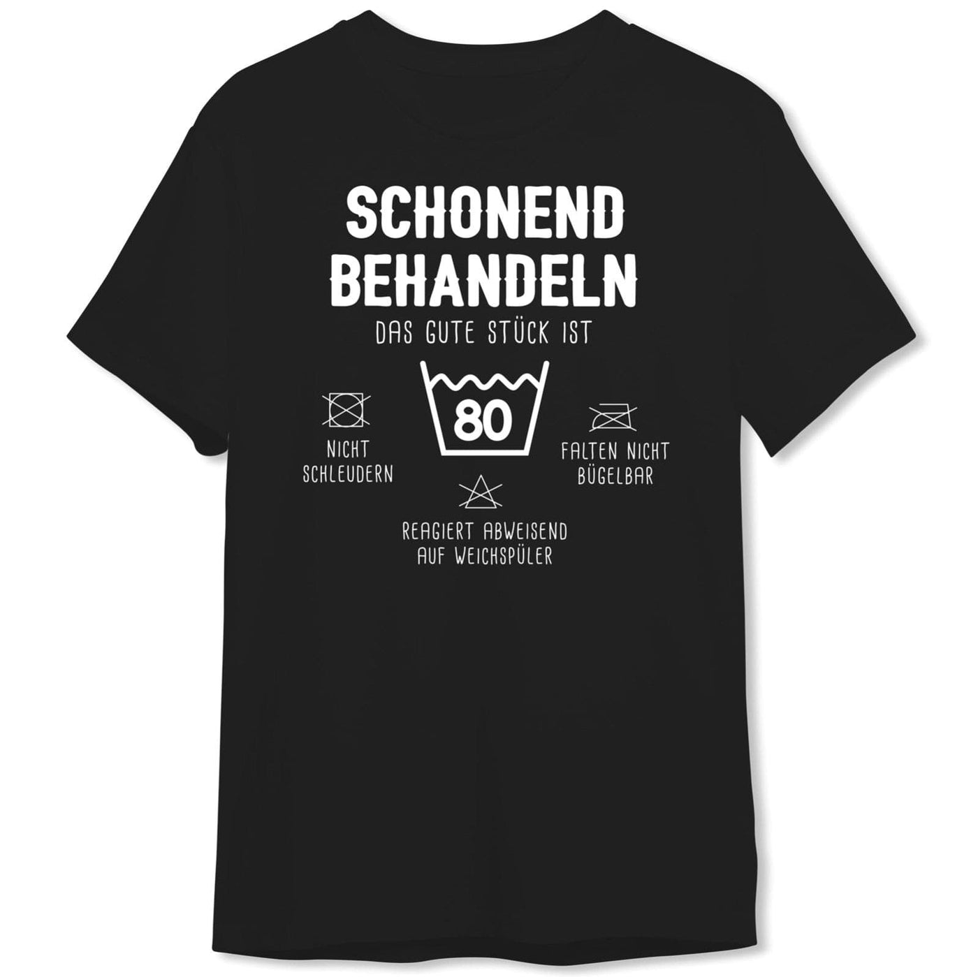 Bild: T-Shirt Herren - Schonend behandeln Das gute Stück ist - Zahl - (runder Geburtstag) Geschenkidee