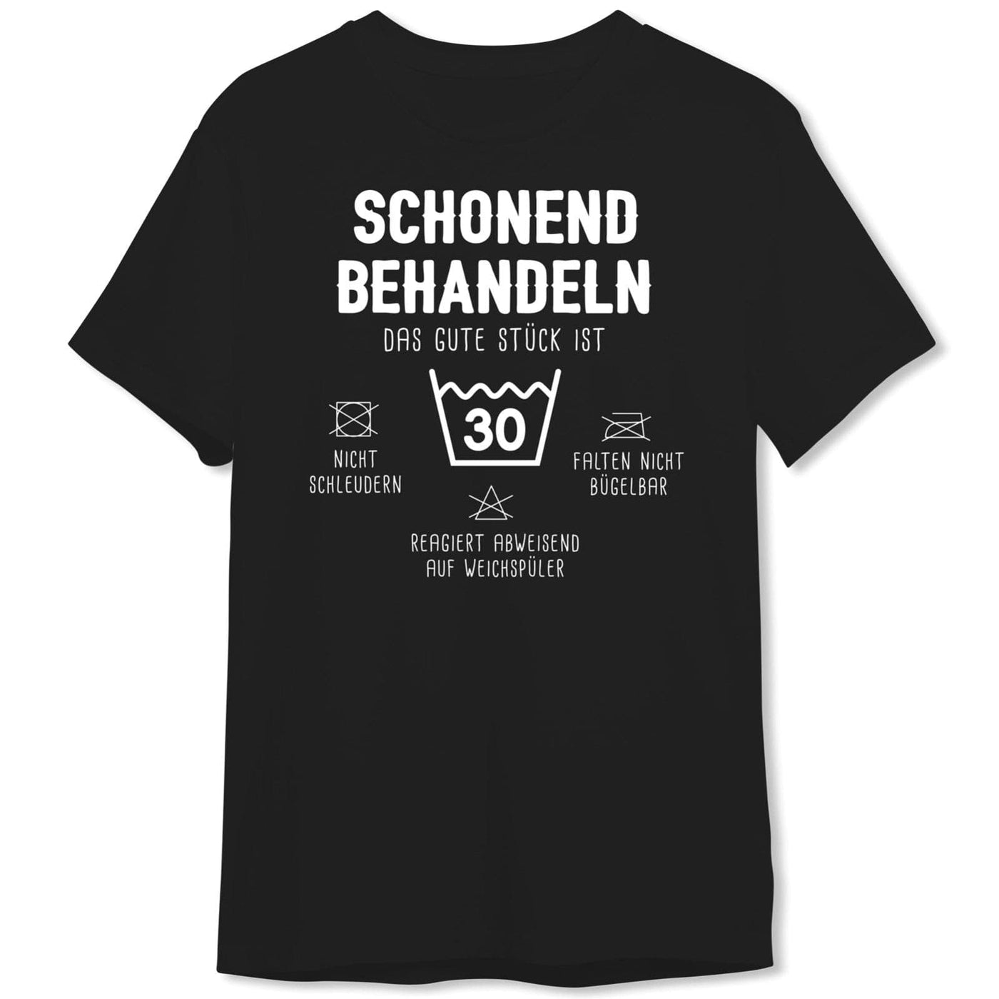 Bild: T-Shirt Herren - Schonend behandeln Das gute Stück ist - Zahl - (runder Geburtstag) Geschenkidee