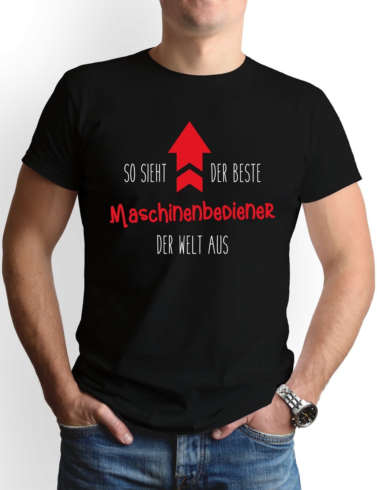 Bild: T-Shirt Herren - So sieht der beste Maschinenbediener der Welt aus Geschenkidee