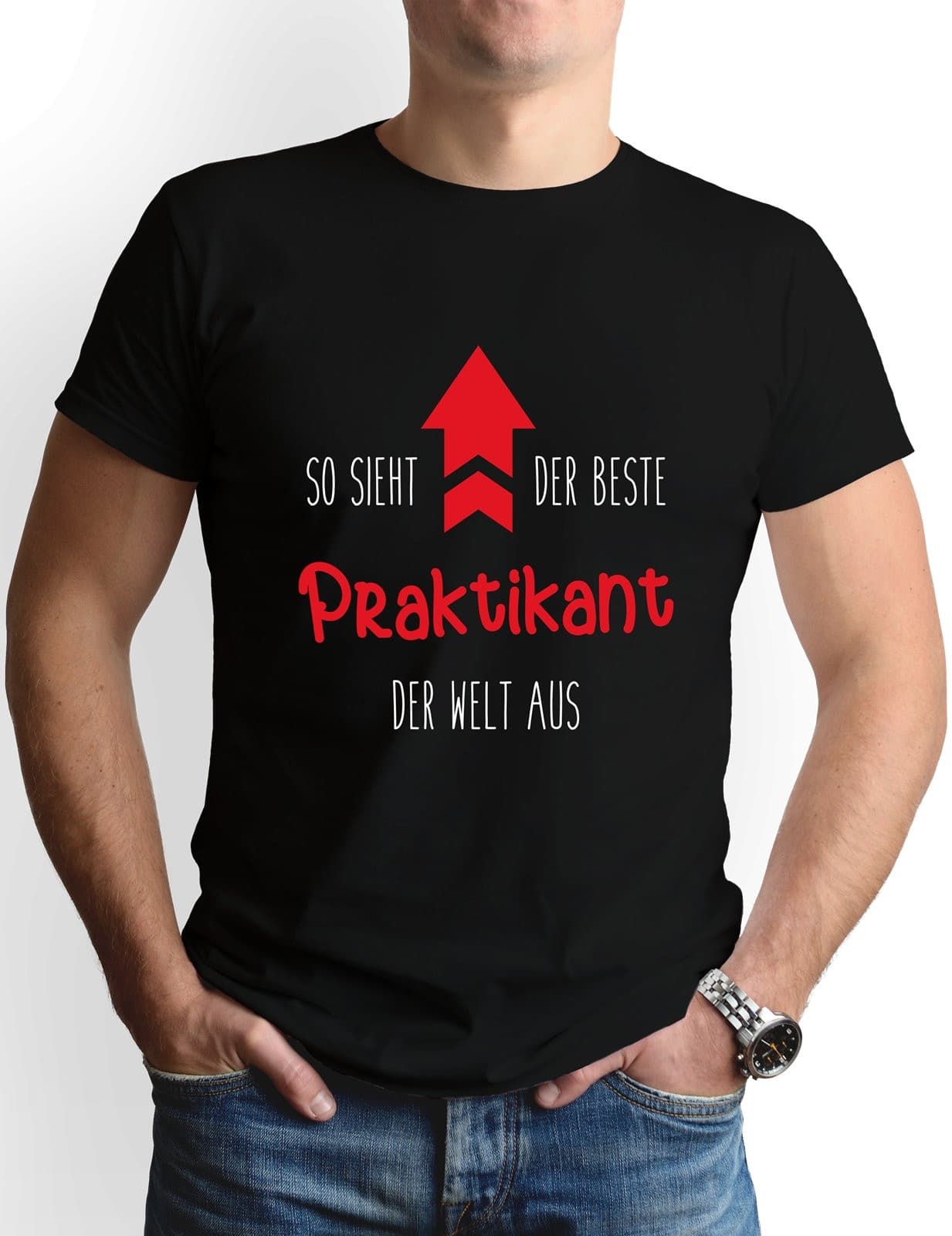 Bild: T-Shirt Herren - So sieht der beste Praktikant der Welt aus Geschenkidee