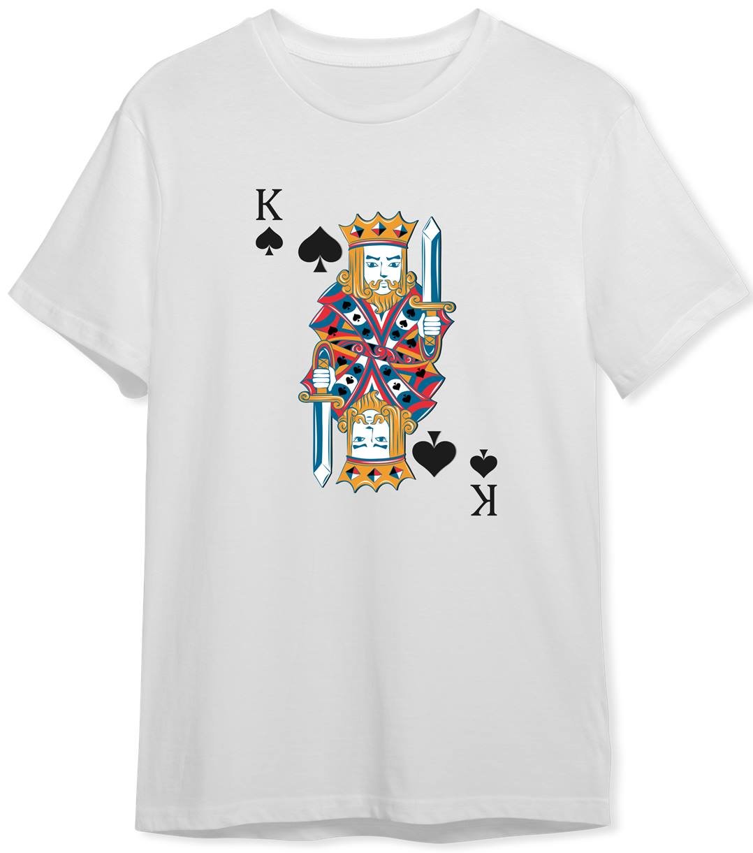 Bild: T-Shirt Herren - Spielkarte Pik König Geschenkidee