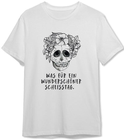 Bild: T-Shirt Herren - Was für ein wunderschöner Scheisstag. - Totenkopf Geschenkidee