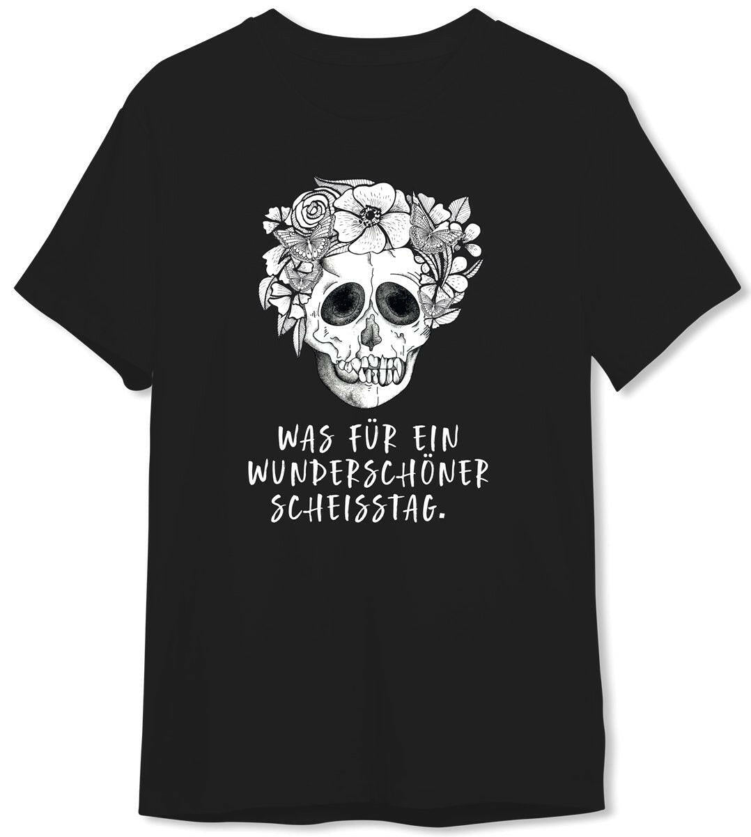 Bild: T-Shirt Herren - Was für ein wunderschöner Scheisstag. - Totenkopf Geschenkidee