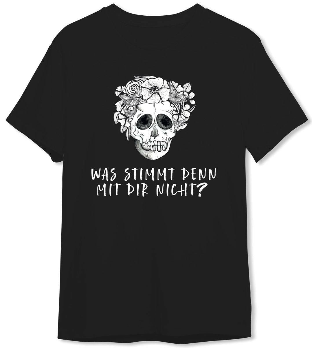 Bild: T-Shirt Herren - Was stimmt denn mit Dir nicht? - Totenkopf Geschenkidee