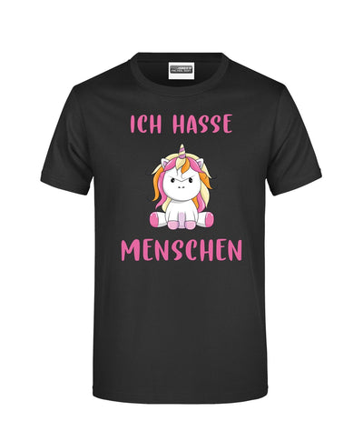 Bild: T-Shirt - Ich hasse Menschen mit Einhorn Geschenkidee