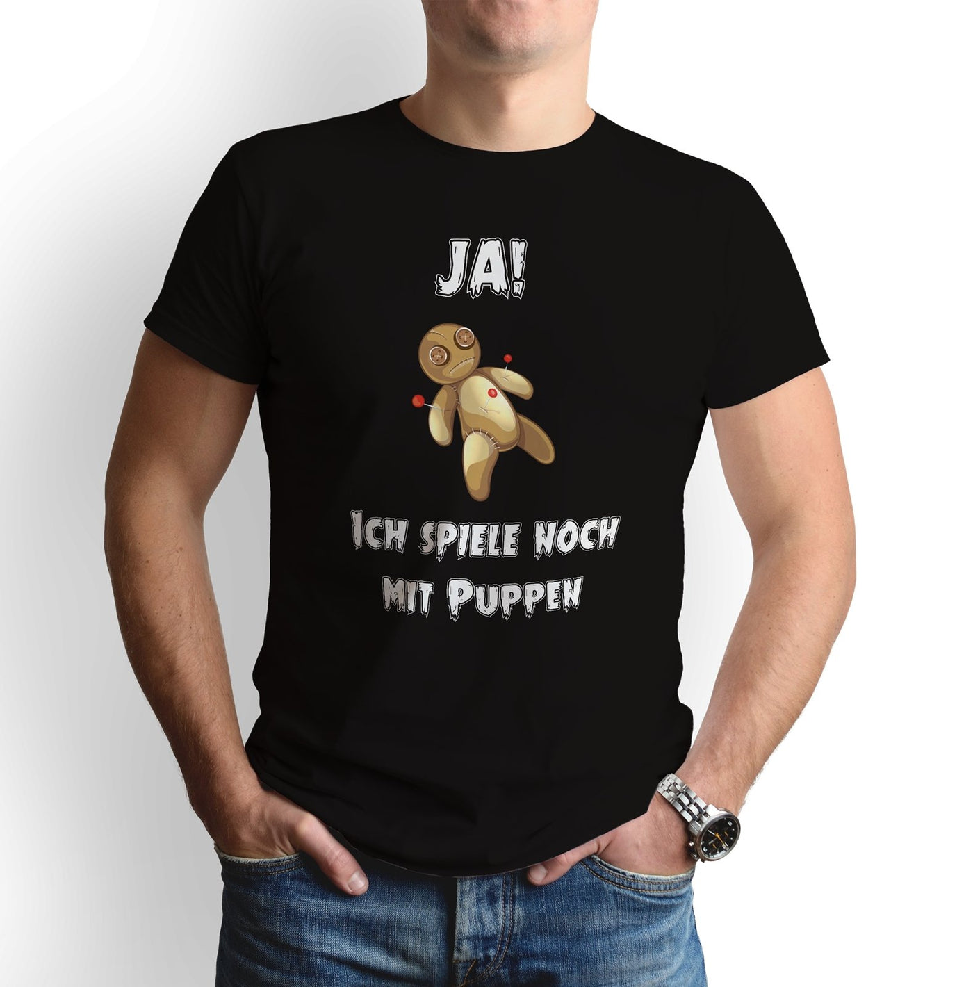 Bild: T-Shirt - Ja! Ich spiele noch mit Puppen - Voodoo Geschenkidee