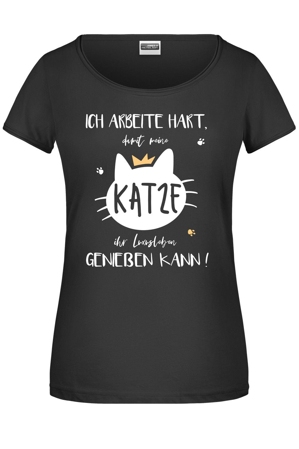 Bild: T-Shirt - Ich arbeite hart, damit meine Katze ihr Luxusleben genießen kann! Geschenkidee