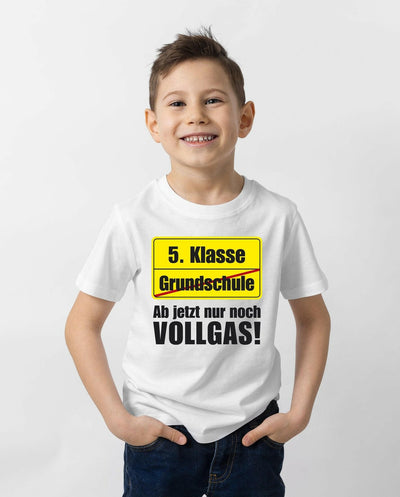 Bild: T-Shirt Kinder - 5. Klasse Ab jetzt nur noch Vollgas! (Abschied Grundschule) Geschenkidee