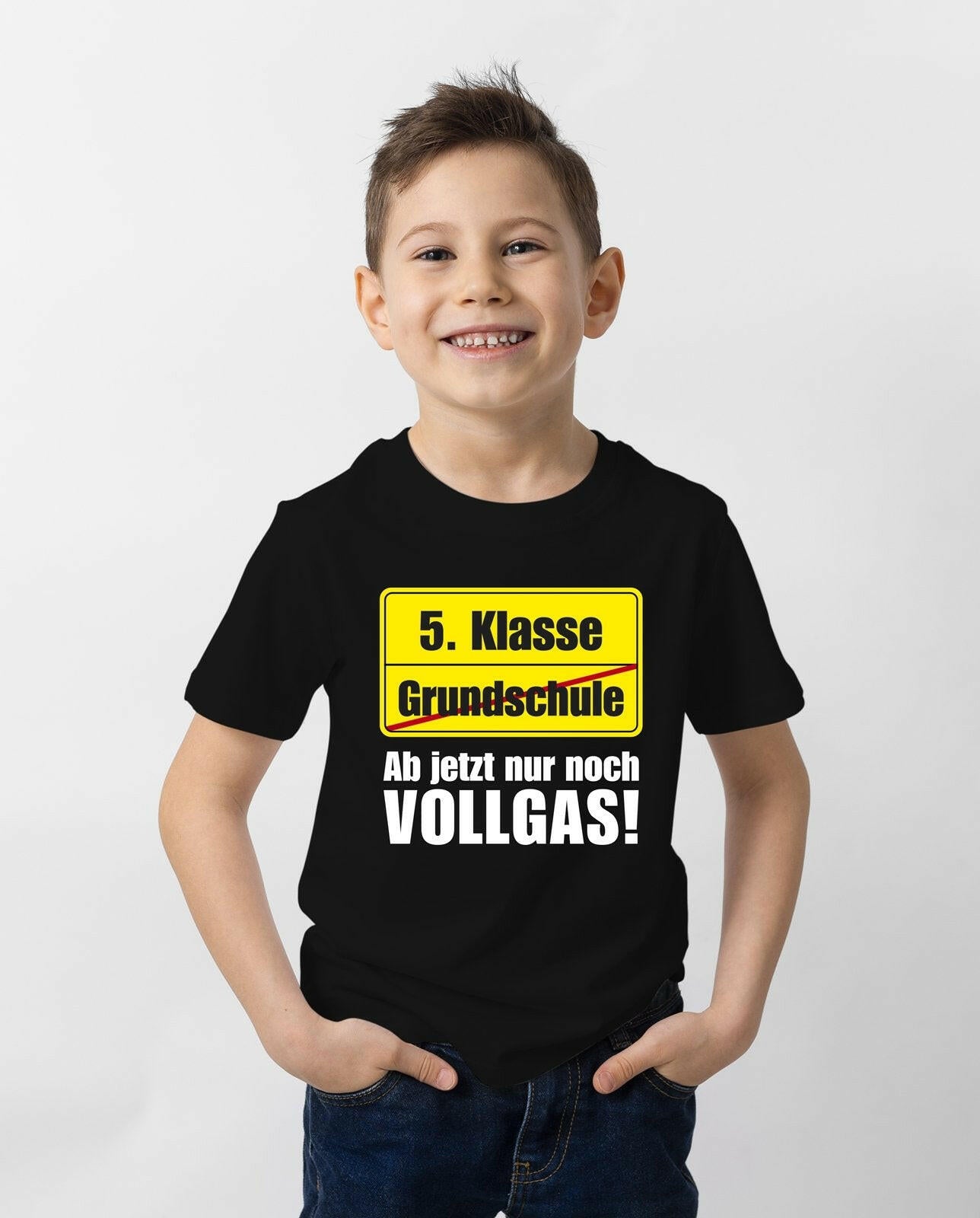 Bild: T-Shirt Kinder - 5. Klasse Ab jetzt nur noch Vollgas! (Abschied Grundschule) Geschenkidee