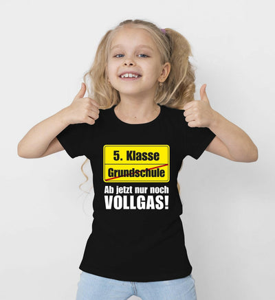 Bild: T-Shirt Kinder - 5. Klasse Ab jetzt nur noch Vollgas! (Abschied Grundschule) Geschenkidee