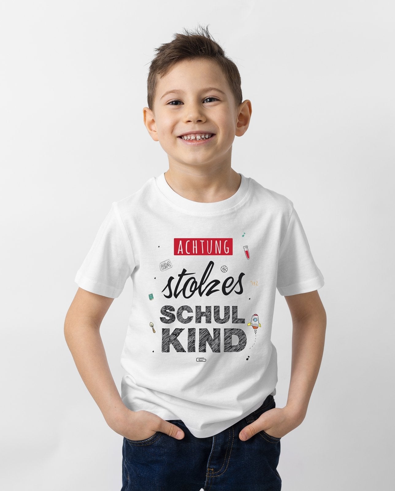 Bild: T-Shirt Kinder - Achtung Stolzes Schulkind Geschenkidee