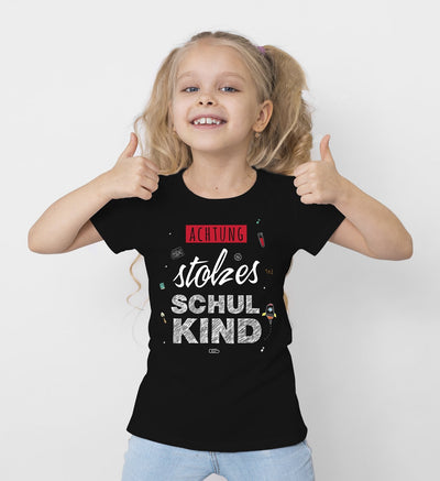 Bild: T-Shirt Kinder - Achtung Stolzes Schulkind Geschenkidee