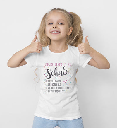 Bild: T-Shirt Kinder - Endlich geht´s in die Schule Geschenkidee