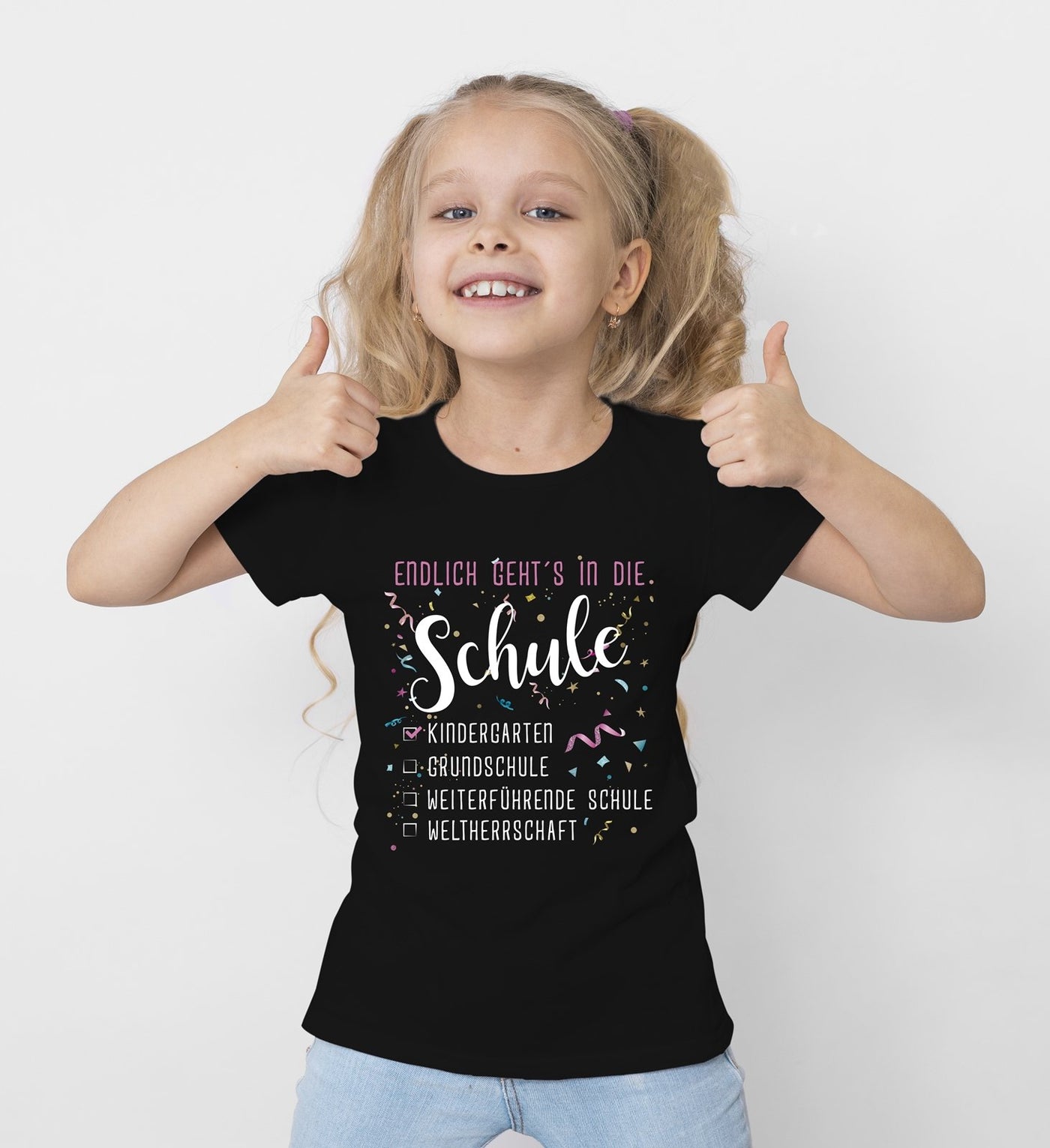 Bild: T-Shirt Kinder - Endlich geht´s in die Schule Geschenkidee