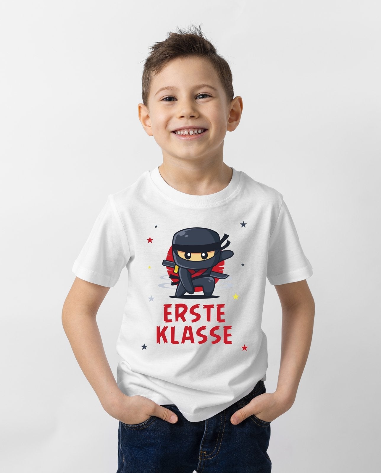 Bild: T-Shirt Kinder - Erste Klasse (Ninja) Geschenkidee